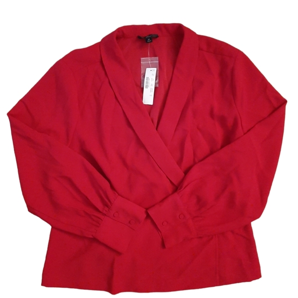 J. Crew women bright red blouse - size 16 NWT - Picture 2 of 3